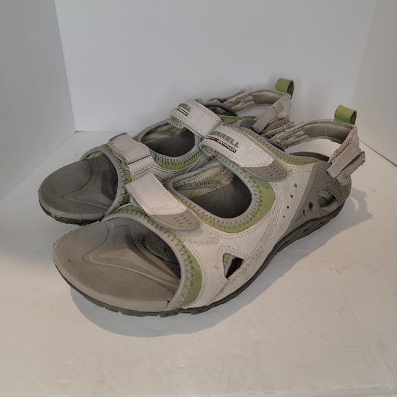Merrell Shoes - Merrell Continuum Vibram Women's 10 SIREN Strap River Sport Sandals green tan